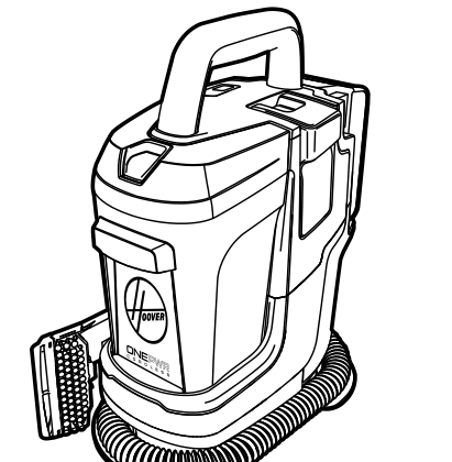 Hoover ONEPWR Spotless GO line illustration from the owner manual that includes BH12001 in its model list; not a photograph.