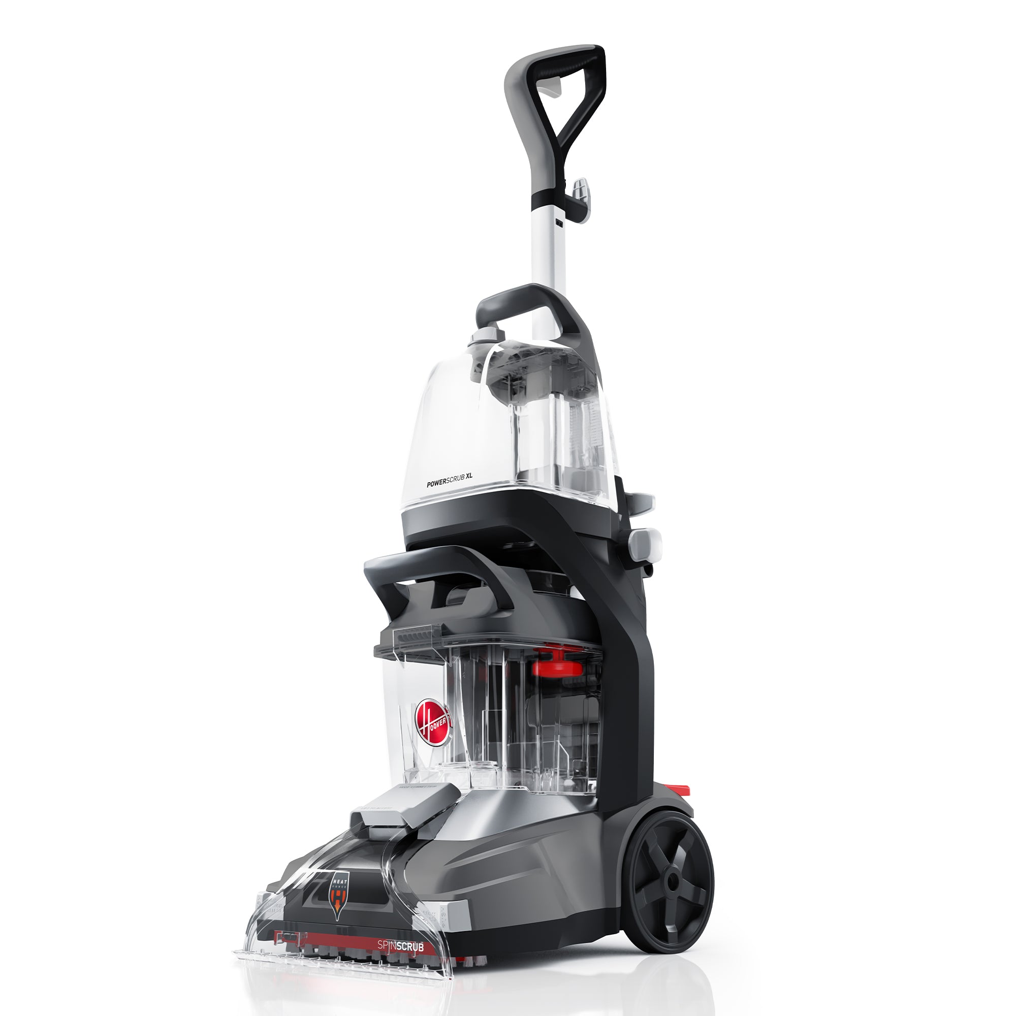 Hoover PowerScrub XL Pet FH68002V Hoover product-page image, upright carpet cleaner shown against a white background.