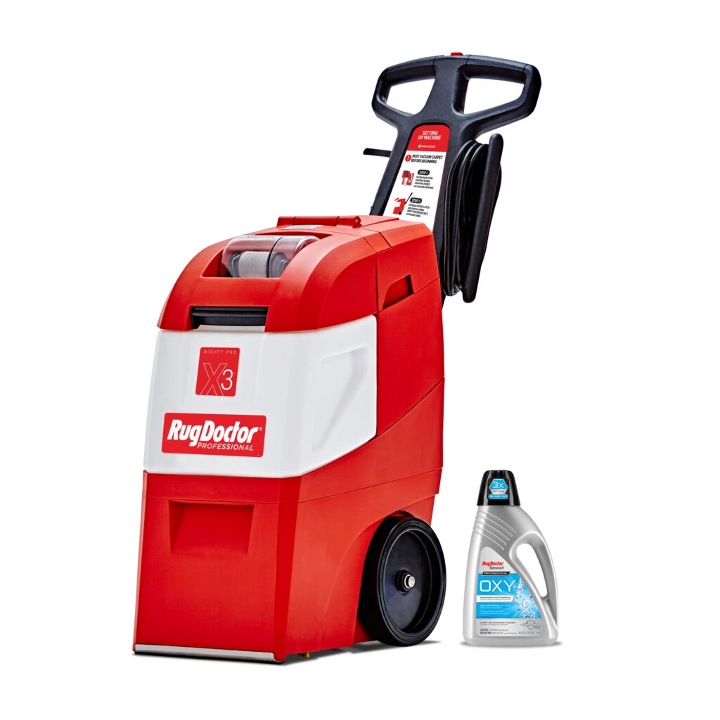 Current US Mighty Pro X3 floor-machine family: 90010 Oxy package, 90011 Pet Pack explicitly covered as formula-only configuration manufacturer product image